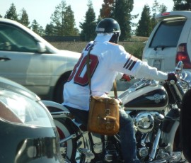 2月3日、スーパーボウルを控えて49ersのファンを発見!