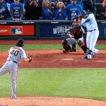 シリーズ最終戦9回裏。二死三塁でフライに打ち取る!