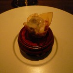 三品目、牡蠣と豚バラとキムチのカリカリ揚げ