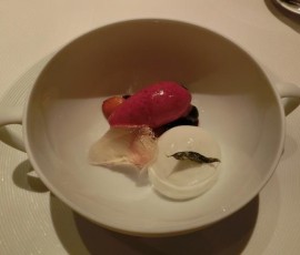 お口直しのシャーベットとババロア