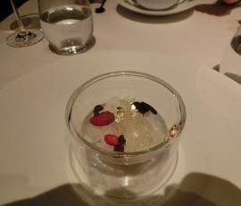 お口直しのかき氷には日本の金箔を