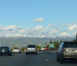 サンノゼ市内なのに、雪国コロラドみたいな景色