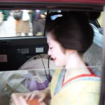 先斗町(ぽんとちょう)の華。うつむきかげんの舞妓さん