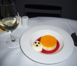 帰りの飛行機のデザート