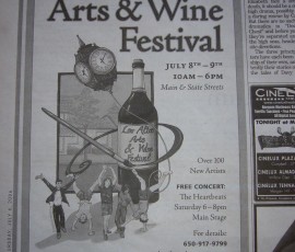 フェスティバルの新聞広告