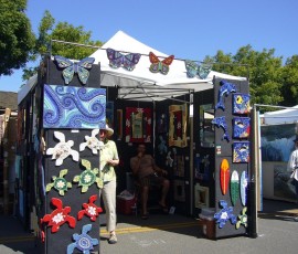 カラフルなタイル細工