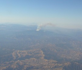 おっと、シリコンバレーの南東で山火事!