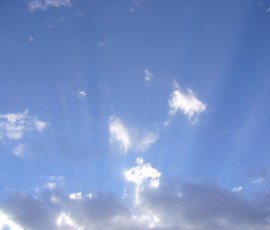 夕方の後光(7月の終わり)