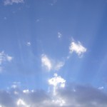 夕方の後光(7月の終わり)