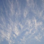 なんだかモヤモヤした雲(9月中旬の夕刻)