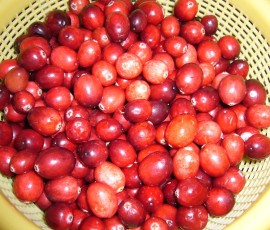 前夜から、クランベリーソースを準備