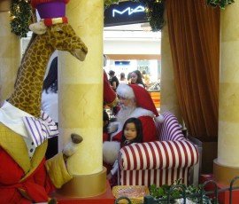 サンタさんと写真撮って~