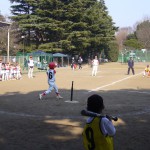 子供たちも元気にティーボール