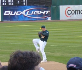 A'sの先発、ケネディー投手