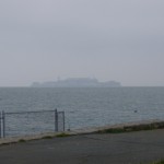 この日は、アルカトラズ島も霧でけぶっています