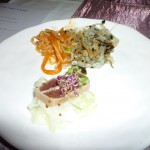 前菜二品目はナムルとまぐろのたたき