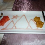 コース料理のしめくくりのデザート