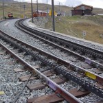 登山鉄道の線路もこんなにがっちり