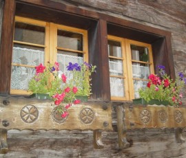 いかにもスイスらしい窓