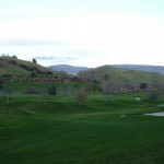 はるか向こうには、泊まっているコッテージが見えます