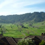 ゴルフ場も晴れ渡り、すがすがしい朝