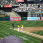 クリスプ選手の三塁打でクーズマノフはホームへ