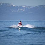 連れ合いはジェットスキーに初挑戦!