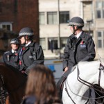 衛兵を守る警察官