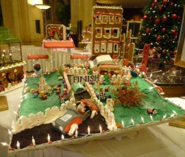 慈善団体のサンタさんは、食事を届けてまわります